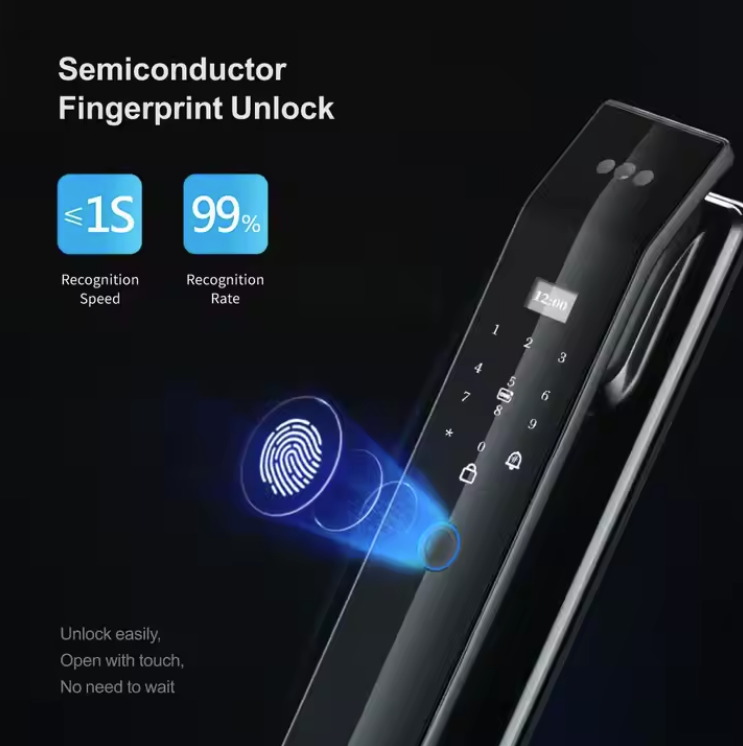 Tuya Smart Wi-Fi Remote Fingerprint Lock with 3D Face & Intercom