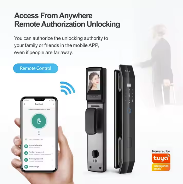 Tuya Smart Wi-Fi Remote Fingerprint Lock with 3D Face & Intercom