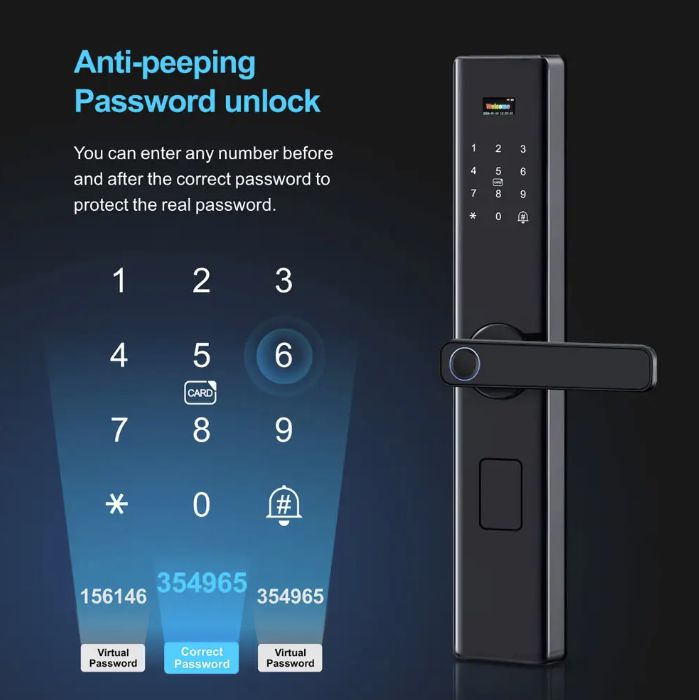 Remote Control Fingerprint/app/password Smart Wi-Fi Door Lock
