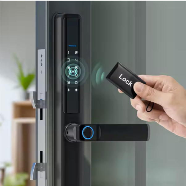 Remote Fingerprint Single Side Waterproof Smart Door Lock with Wi-Fi