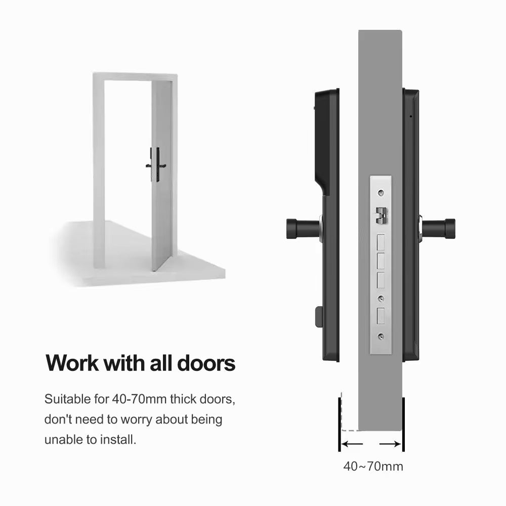 Biometric Intercom Door lock with Cats Eye Camera