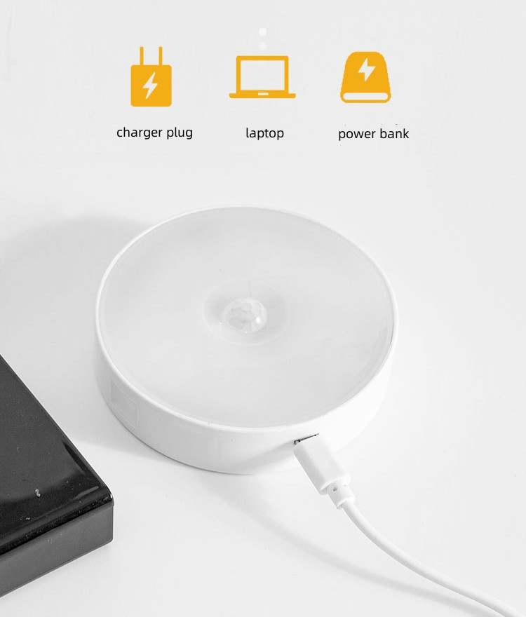 Rechargeable Motion Sensor LED Bowl Night Lamp