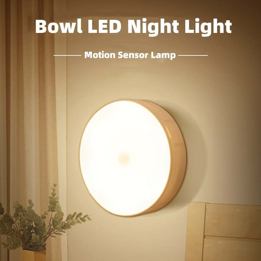 Rechargeable Motion Sensor LED Bowl Night Lamp