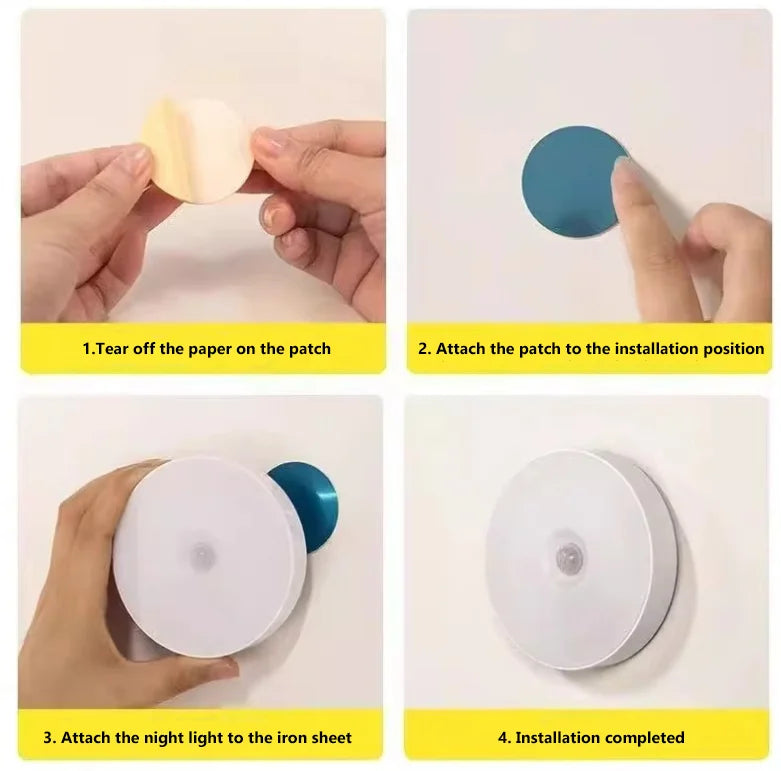 Rechargeable Motion Sensor LED Bowl Night Lamp