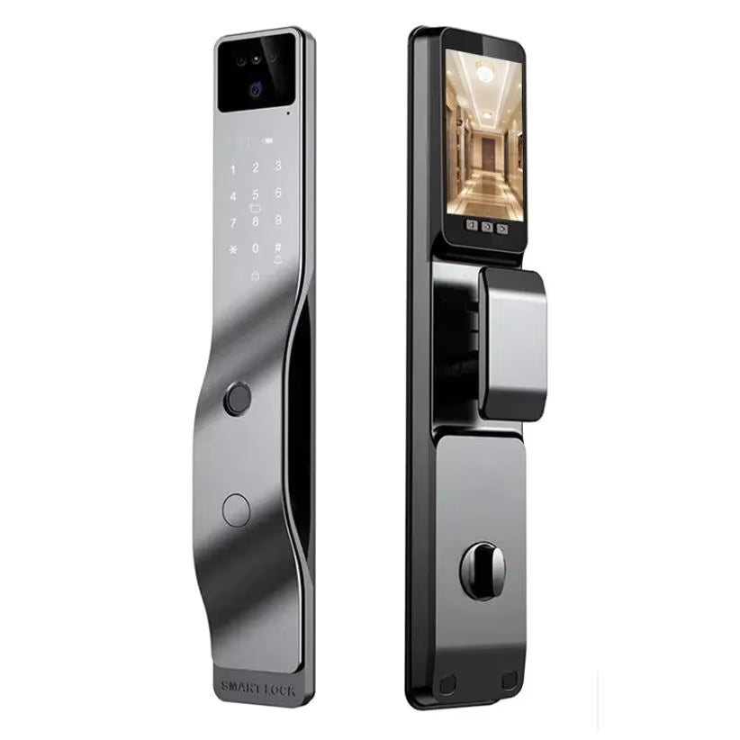 Biometric Dual Camera 3D Face Visual Intercom Smart Door Lock