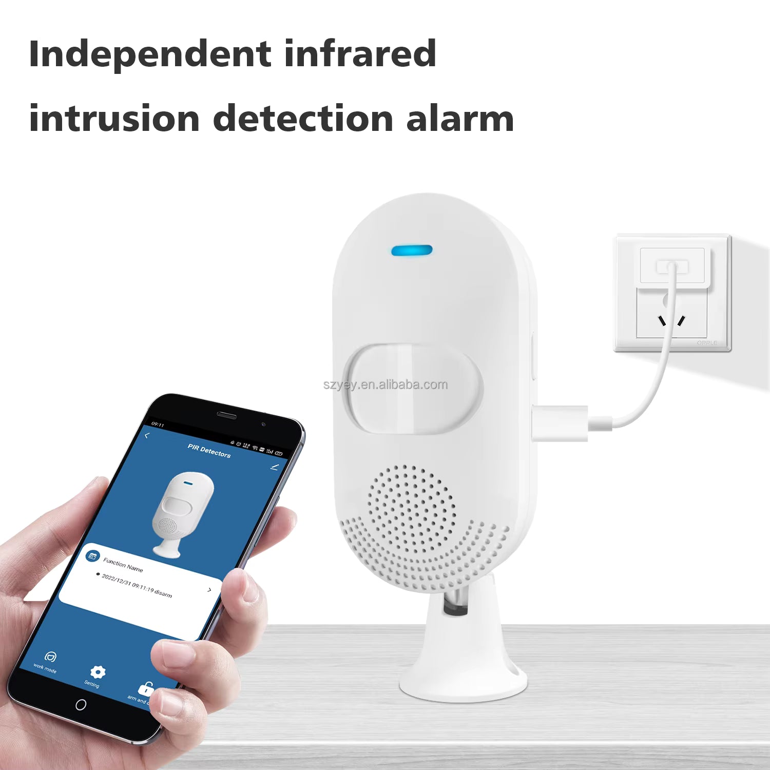 PIR Smart Alarm with motion sensor.