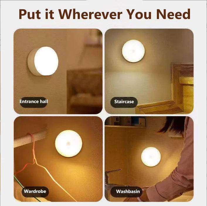 Rechargeable Motion Sensor LED Bowl Night Lamp