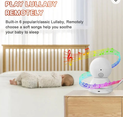 Smart 2.0MP Nanny Cam Baby Monitor with PTZ, Temperature and Humidity Sensor & Lullabies