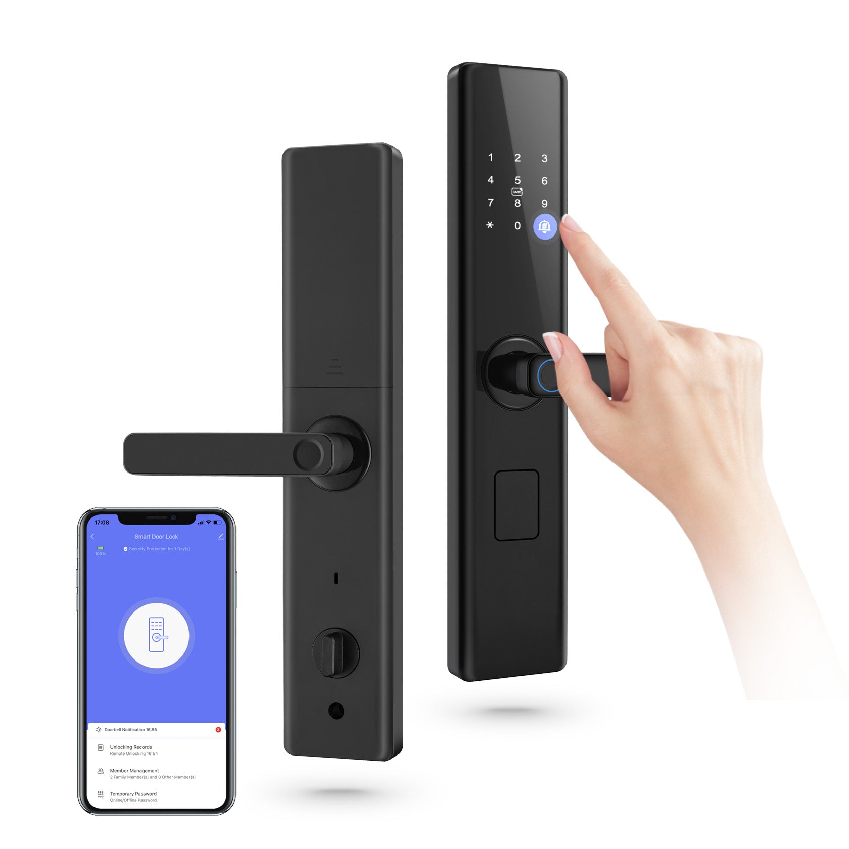 Tuya Smart WiFi Remote Control Fingerprint/app/password Door Lock PST-Z13-TY