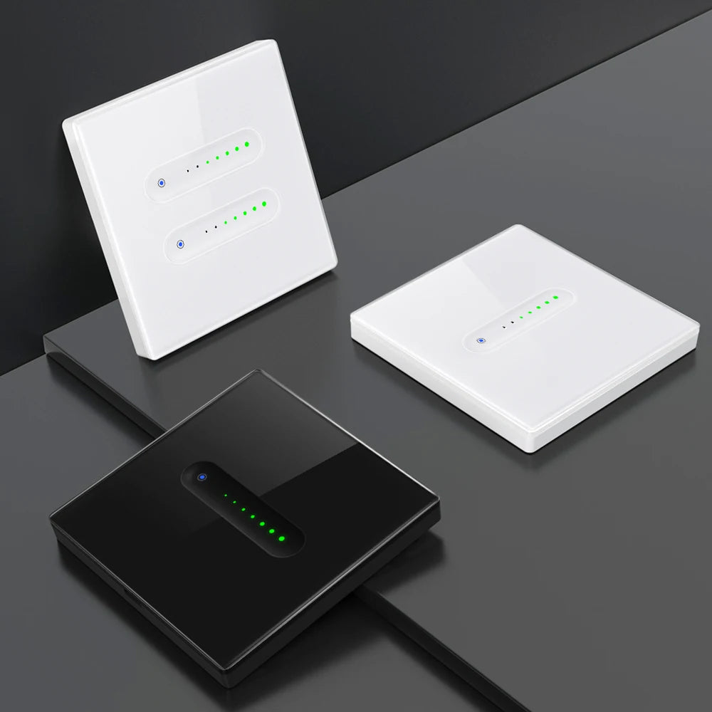 AVATTO WiFi Smart Dimmer Switch with Sliding Indicator Light,EU stand Groove Design,Smart Life APP Remote Control