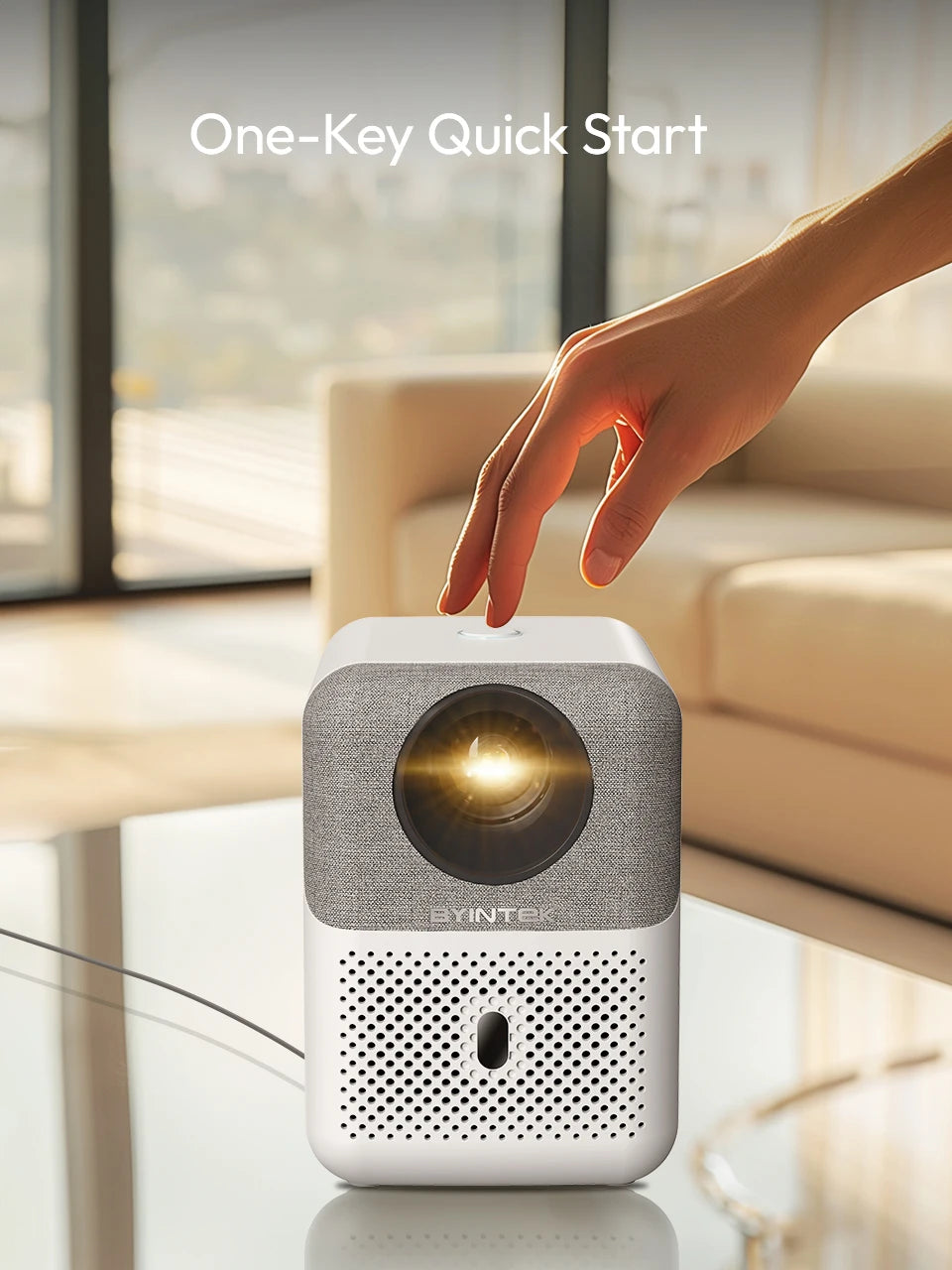 BYINTEK LOVE U4 Projector, 4K Portable Projector, Smart Wifi Projector, Android 9.0 Projector, Full HD 1080P Projector, Home Movie Theater Projector, Portable Projector for Home, Video Projector with WiFi, Compact 4K Projector, Best Home Theater Projector