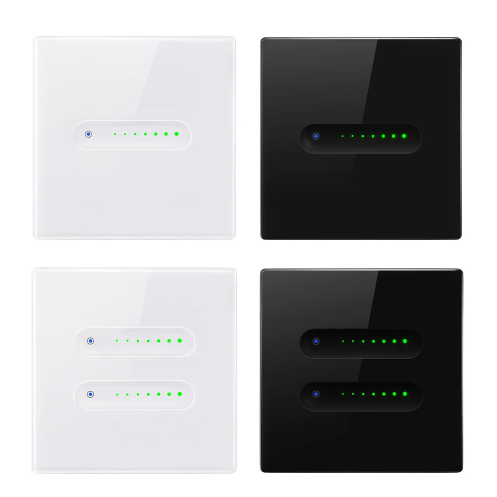 AVATTO WiFi Smart Dimmer Switch with Sliding Indicator Light,EU stand Groove Design,Smart Life APP Remote Control
