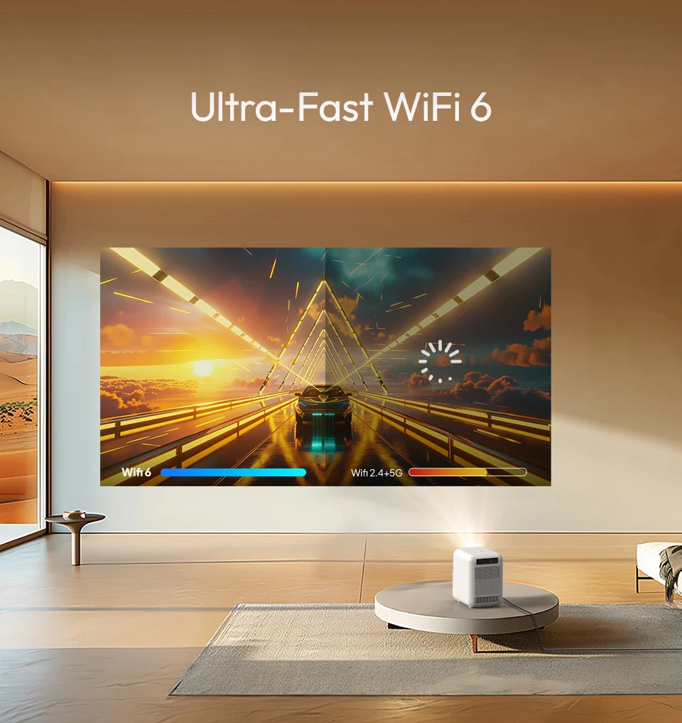 BYINTEK LOVE U4 Projector 4K Portable Smart Wifi Android 9.0 Full HD 1080P Home Movie Theater Video Projector