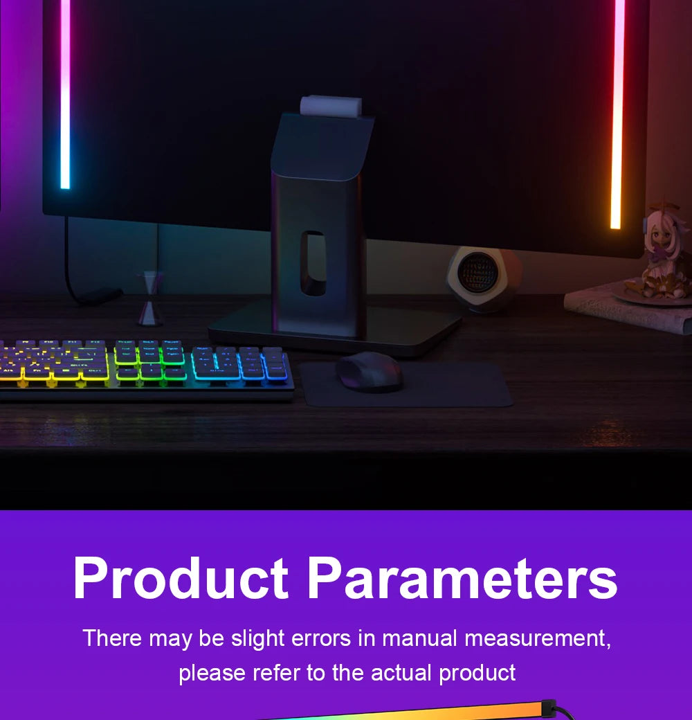 Smart Ambient Backlight Display Lighting Sync LED Strip Light with RGB Atmosphere Light Decor Lamp Color for your TV or Gaming PC