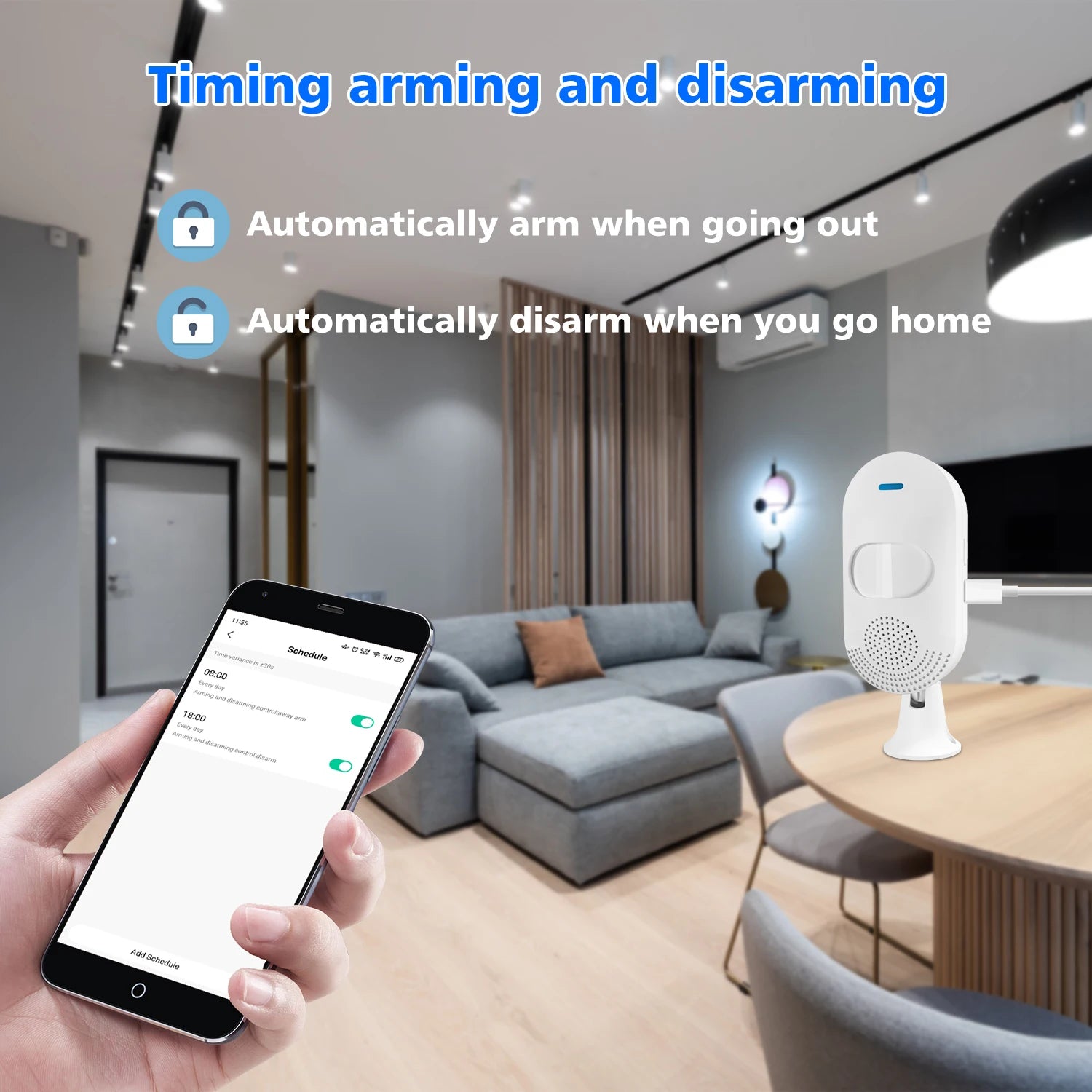 PIR Smart Alarm with motion sensor.