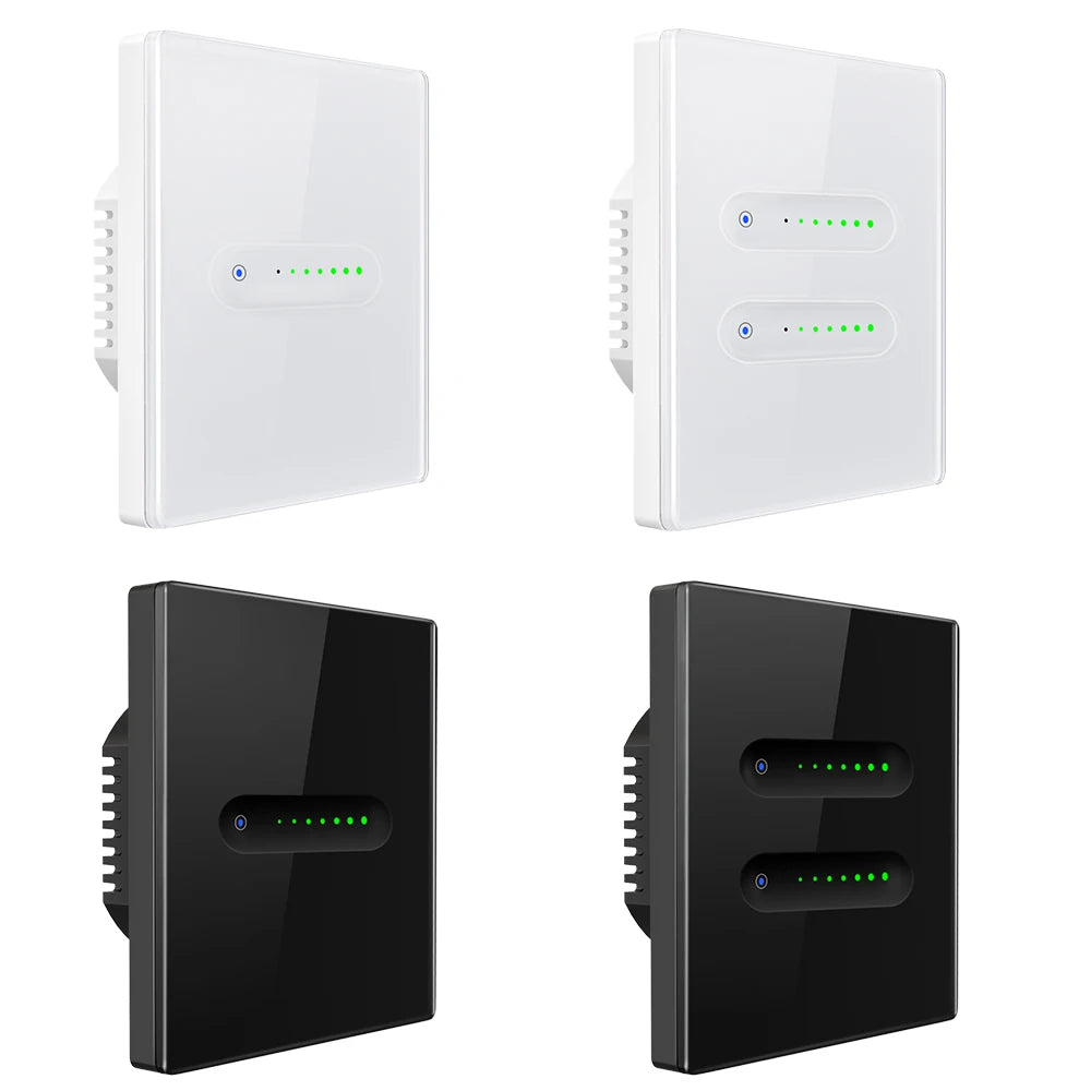 AVATTO WiFi Smart Dimmer Switch with Sliding Indicator Light,EU stand Groove Design,Smart Life APP Remote Control