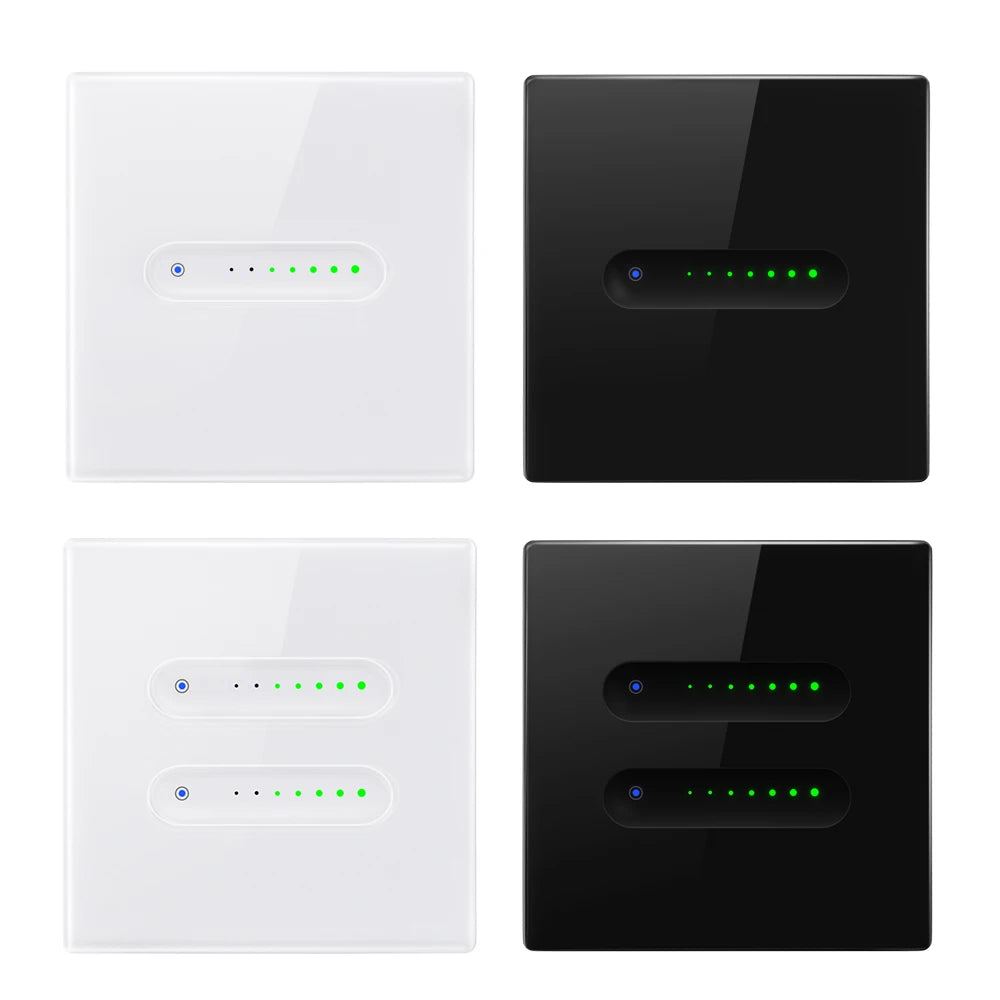 AVATTO WiFi Smart Dimmer Switch with Sliding Indicator Light,EU stand Groove Design,Smart Life APP Remote Control