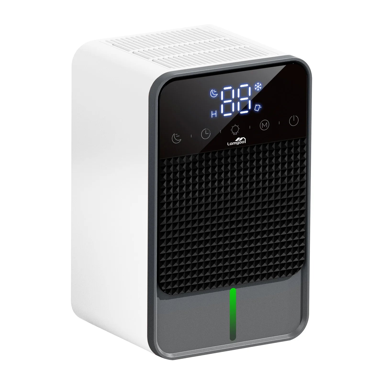 Small Dehumidifier with Digital Touch Screen Auto Defrost Funtion 2 Gears Dehumidification 6 Timing Setting Water Full Reminder