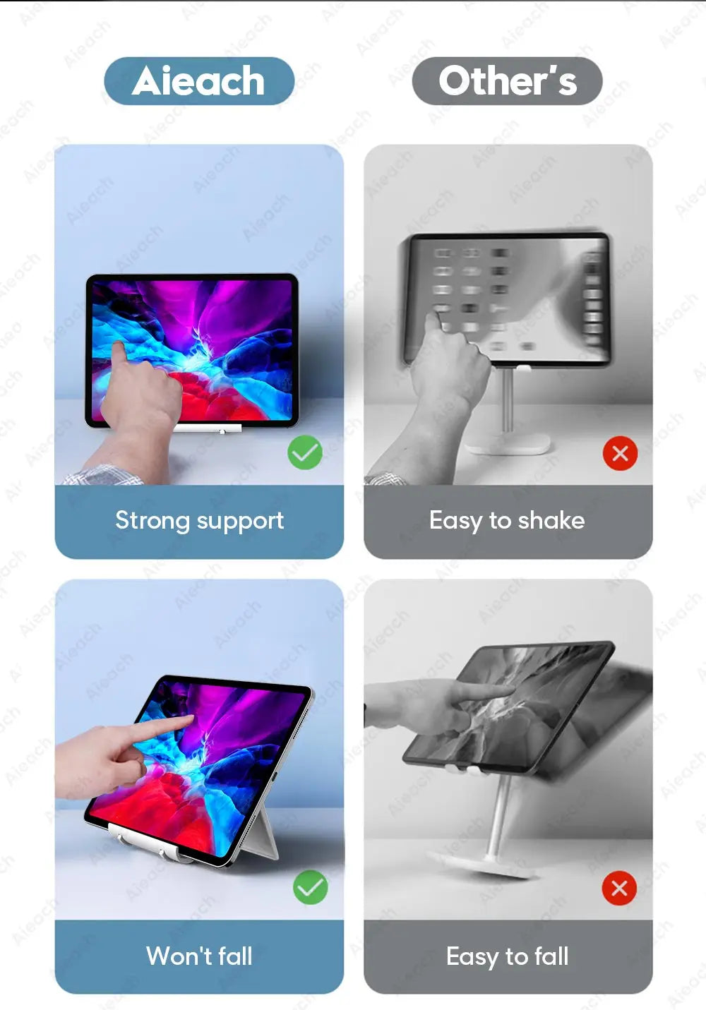 Tablet Phone Stand iPad Stand For iPad Pro iPhone Adjustable Desktop Tablet Support Phone Holder