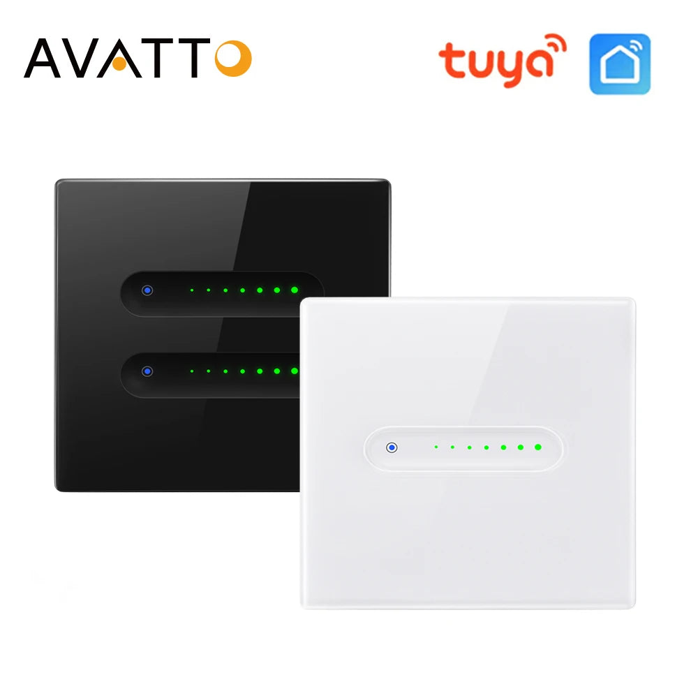 AVATTO WiFi Smart Dimmer Switch with Sliding Indicator Light,EU stand Groove Design,Smart Life APP Remote Control