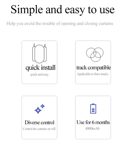 Motorized Automatic Curtain Opener Smart Robot Motor pair for Curtain Rods and Rails.