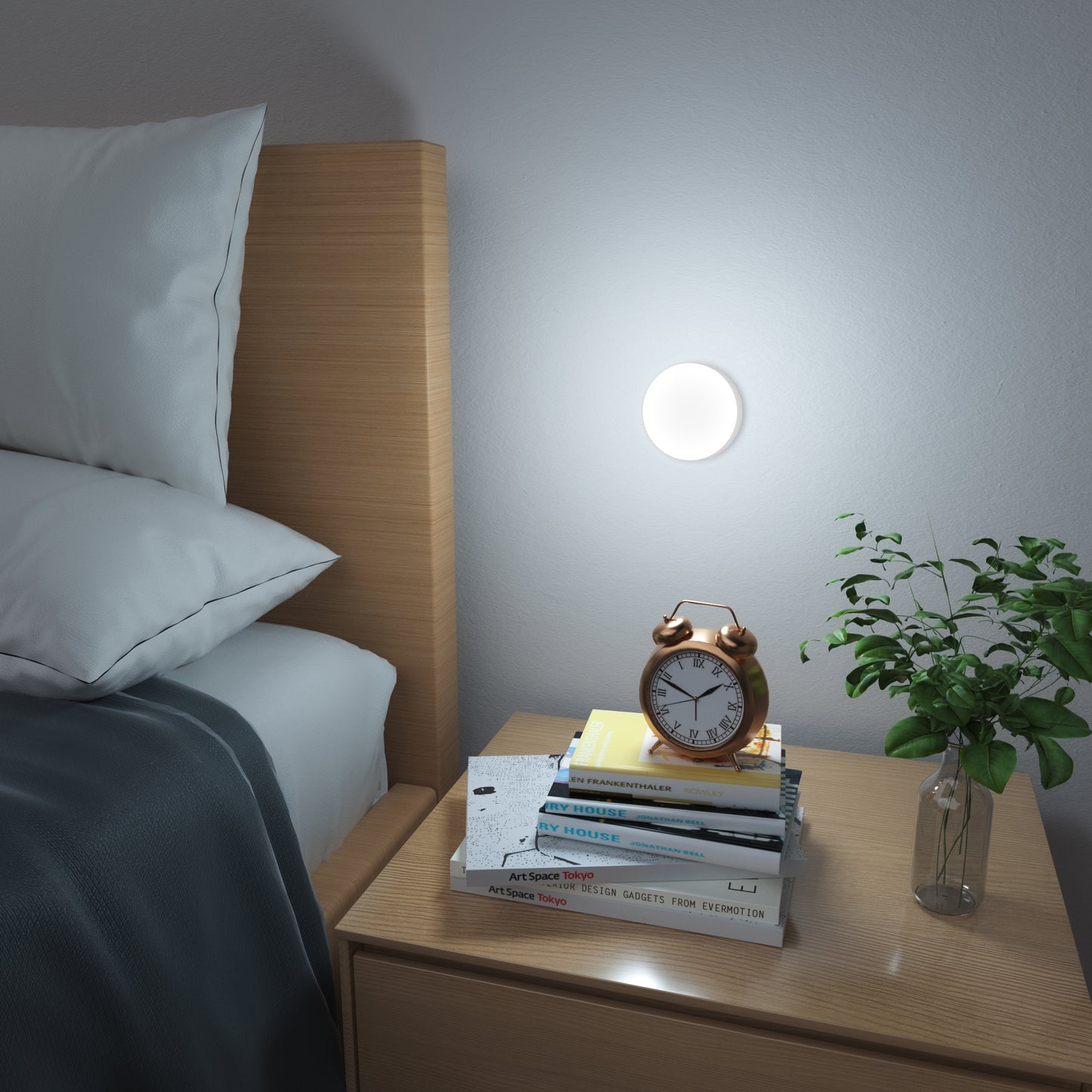 Rechargeable Motion Sensor LED Bowl Night Lamp